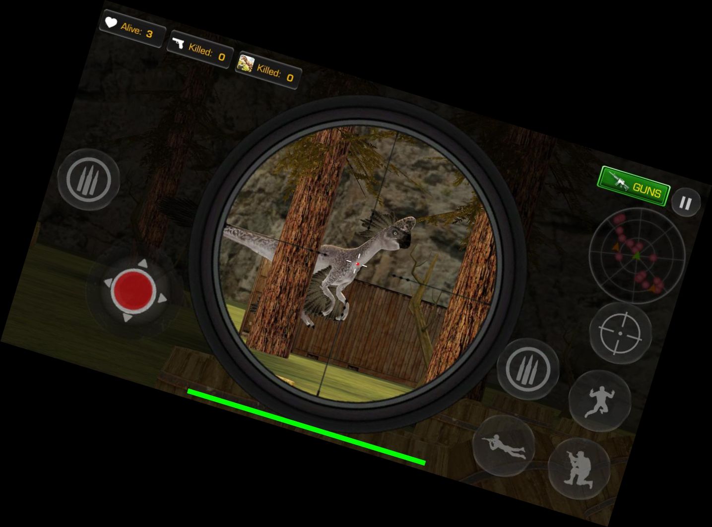 Moderne Schlacht: Dino-Kriegsjag