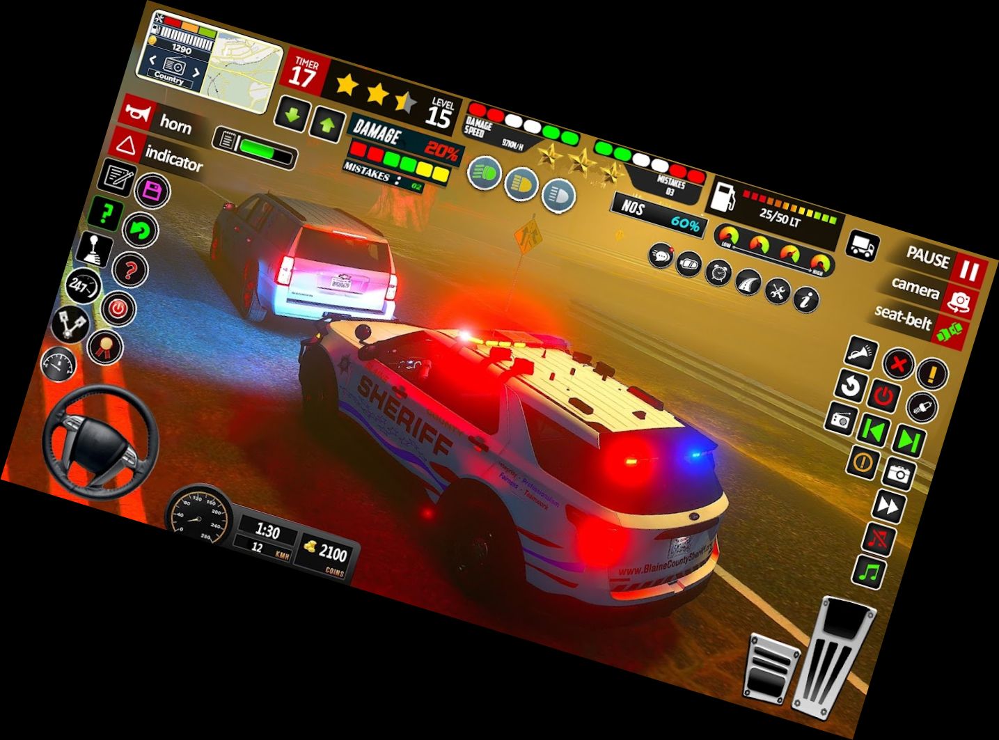 Fortgeschrittenes Auto-Spiel: Polizeia