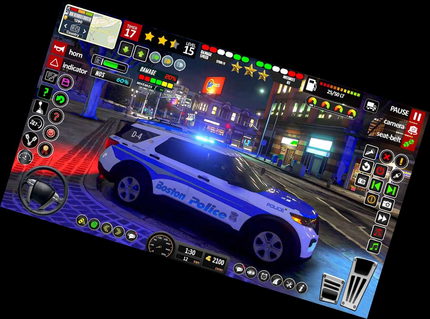 Fortgeschrittenes Auto-Spiel: Polizeia