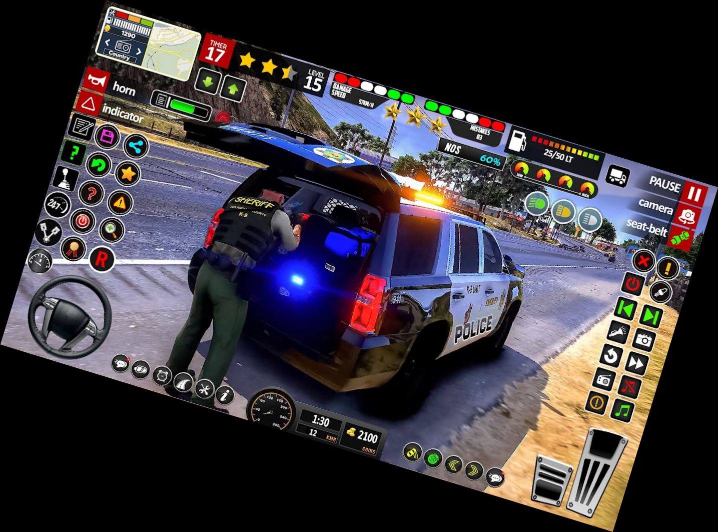 Fortgeschrittenes Auto-Spiel: Polizeia