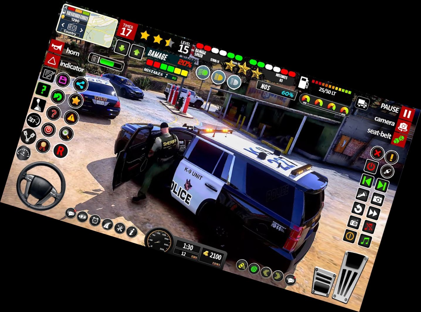 Fortgeschrittenes Auto-Spiel: Polizeia