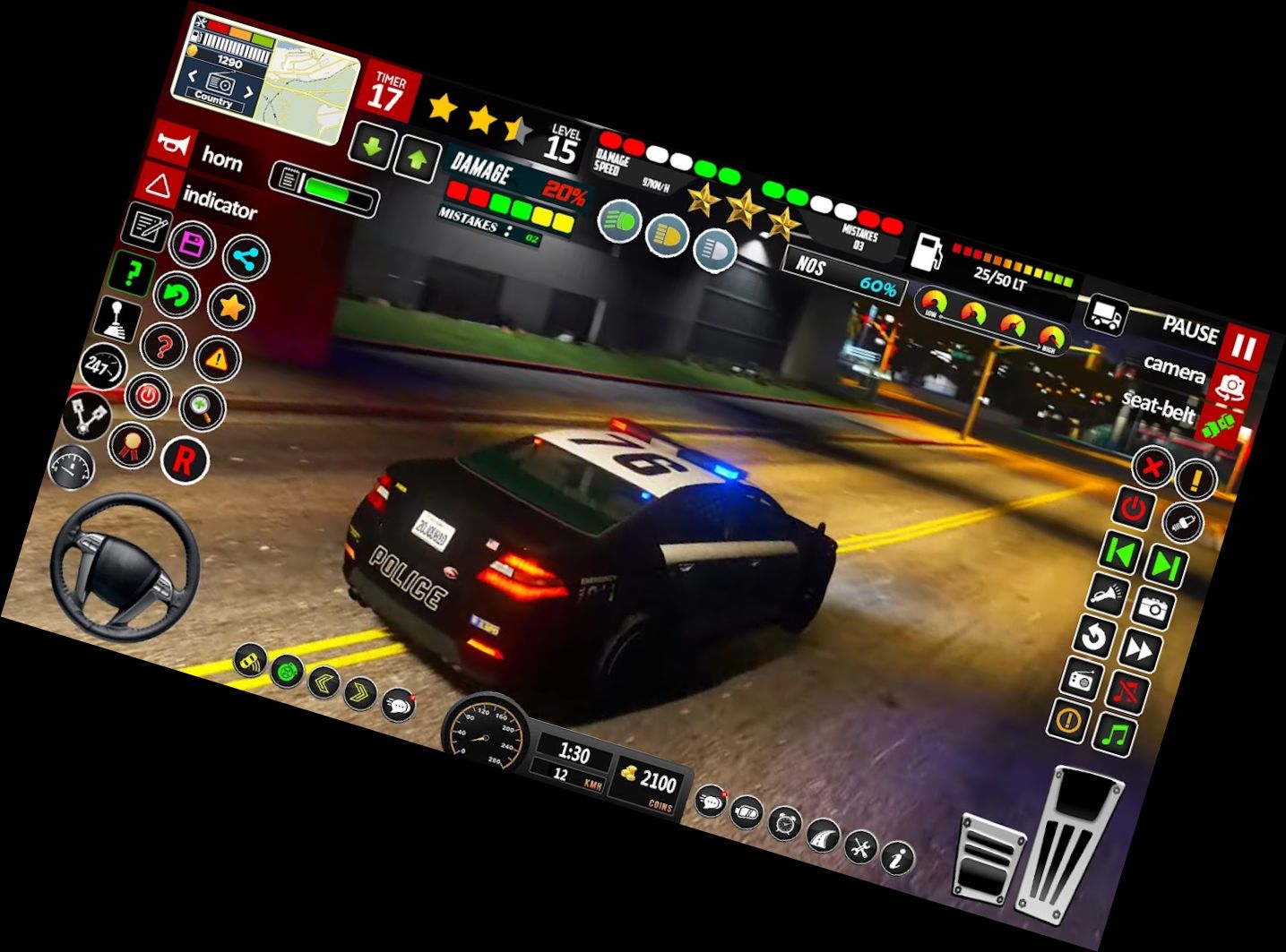 Fortgeschrittenes Auto-Spiel: Polizeia