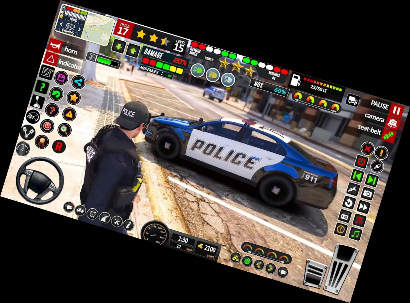 Fortgeschrittenes Auto-Spiel: Polizeia