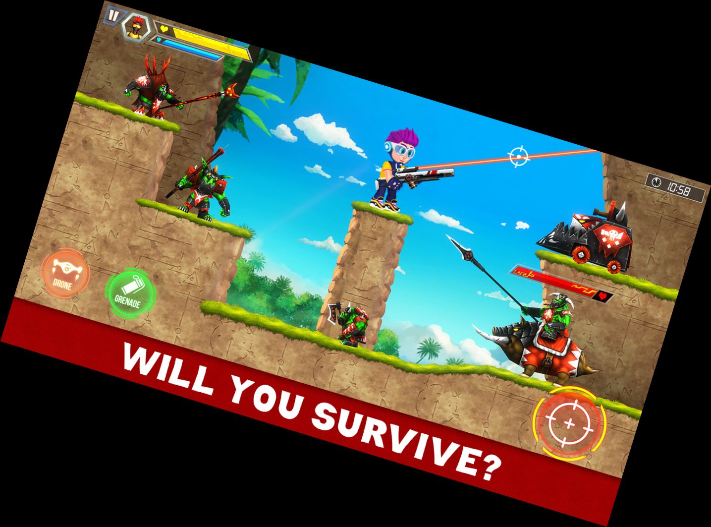 Herr Schütze Offline Action Spiel