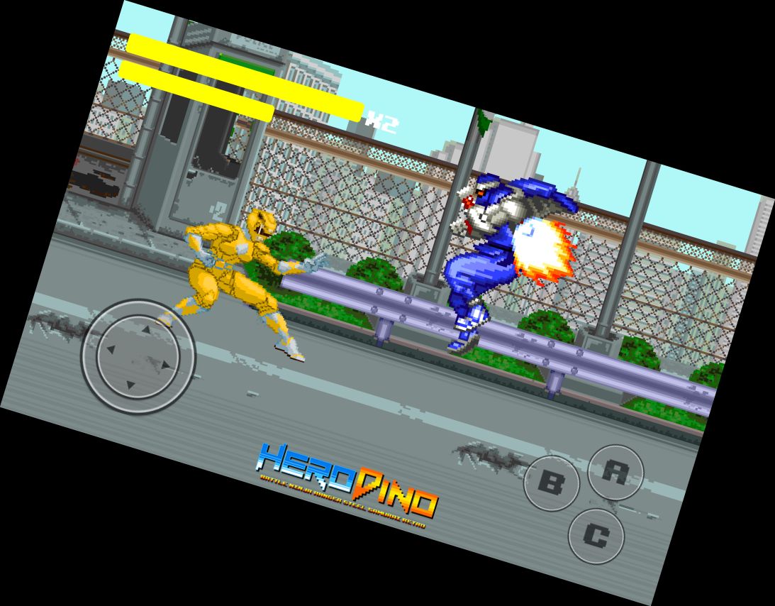 Héroe Dino Ninja Guardián Retro