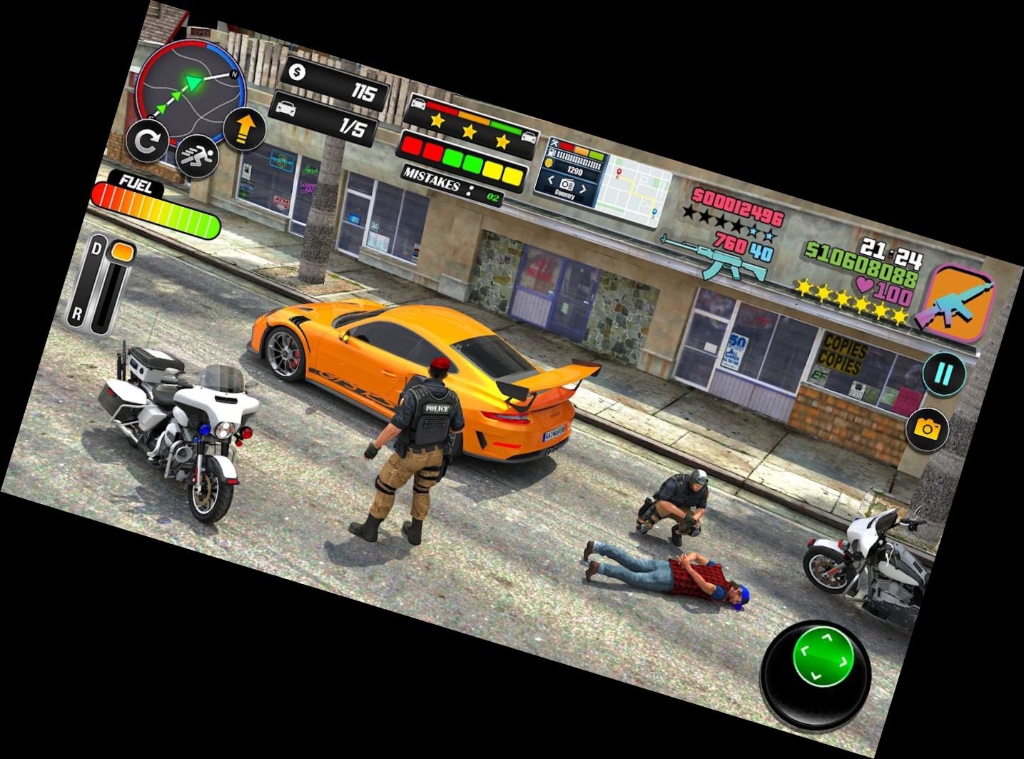 Radverfolgung 3D Polizeiauto