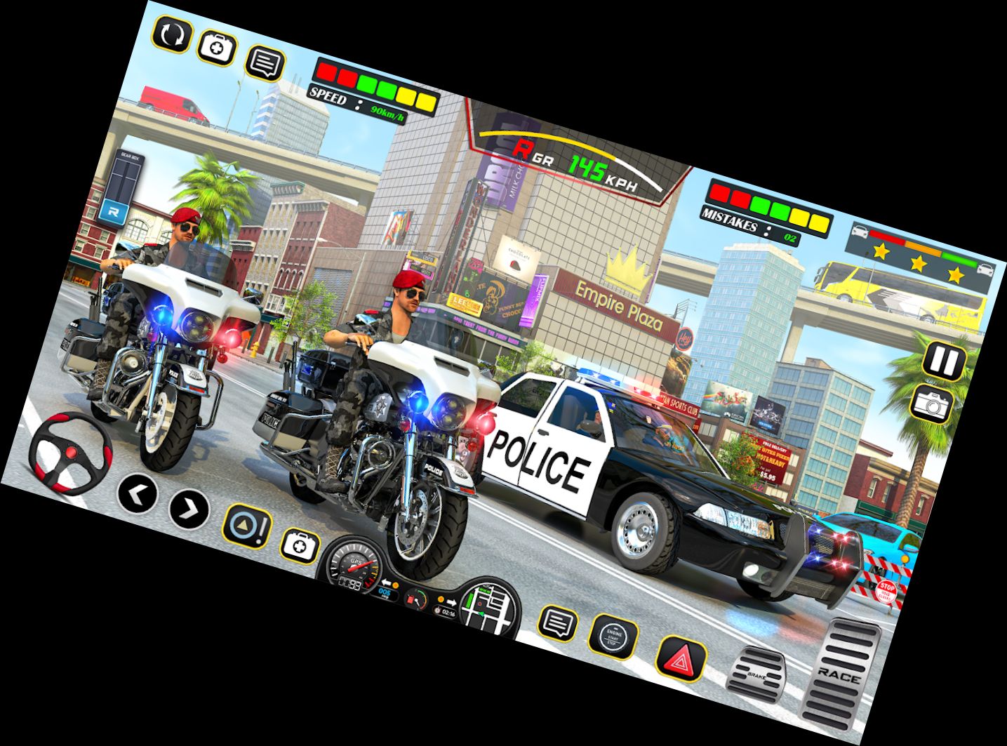 Radverfolgung 3D Polizeiauto