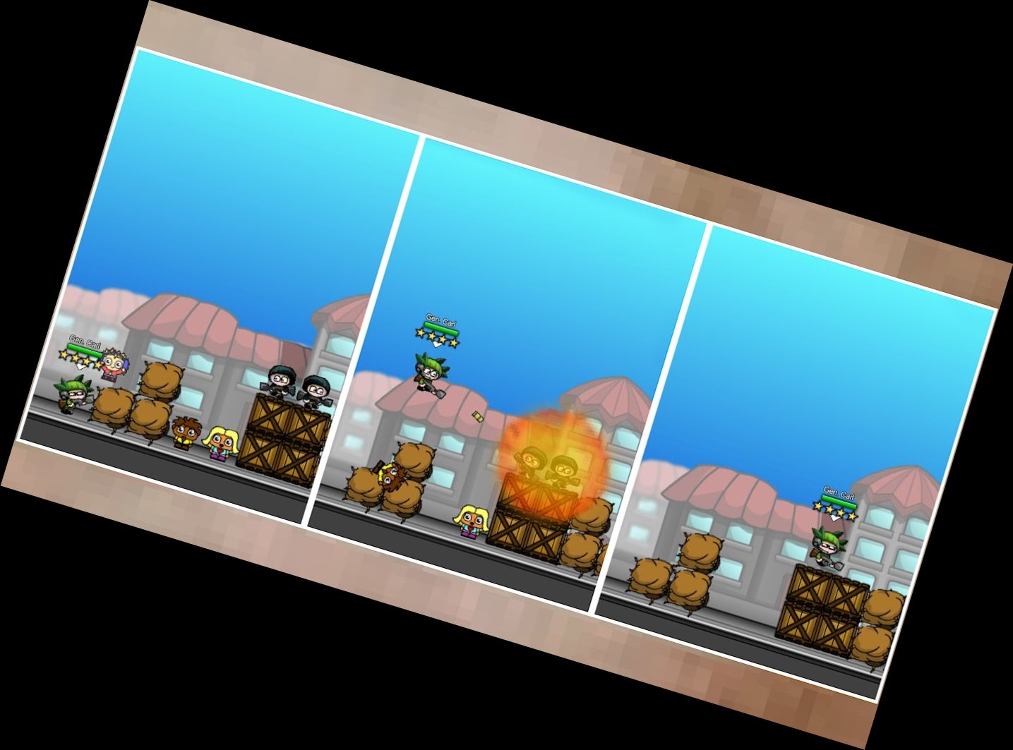 Stadtbelagerung: Plattform-Spiel