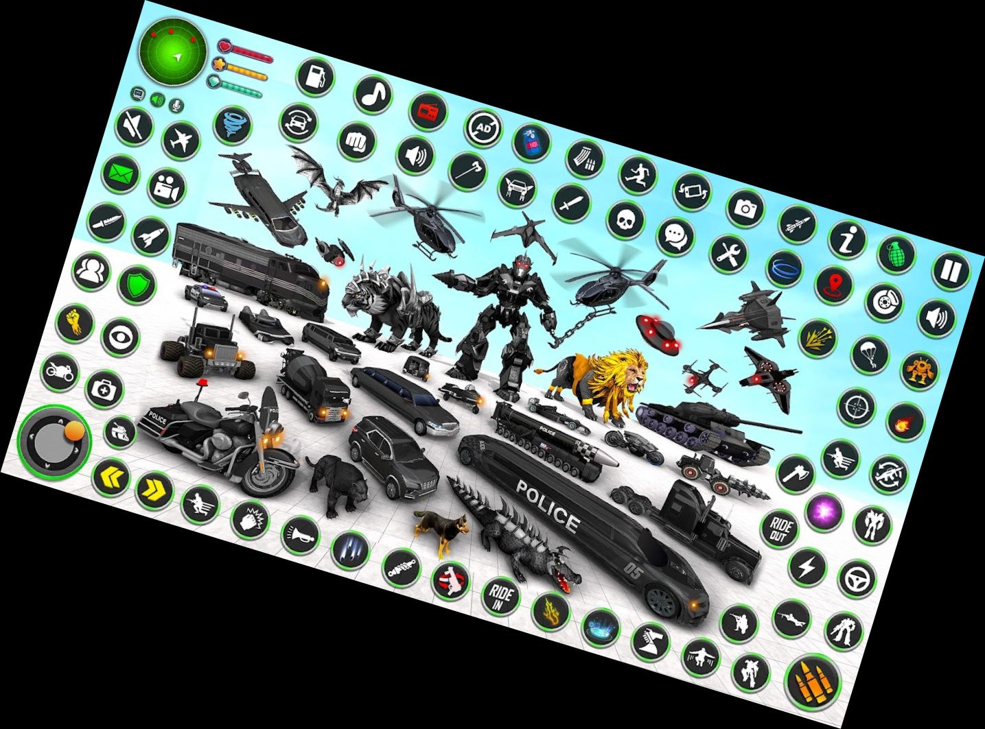 Полицейский Тигр Робот Машина