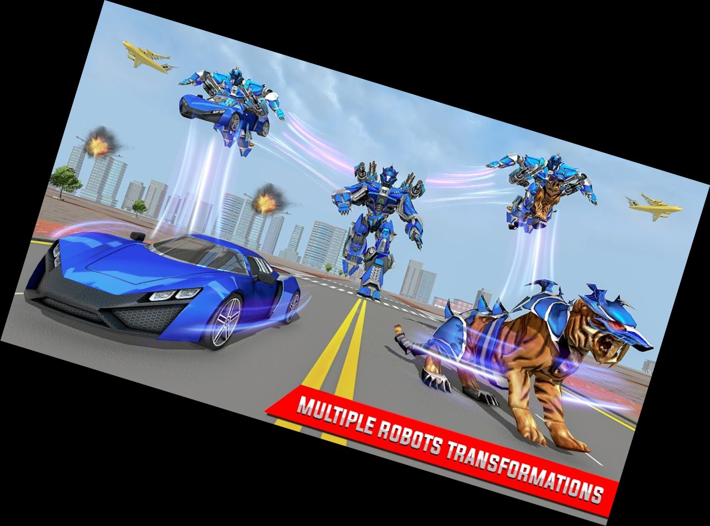 Полицейский Тигр Робот Машина