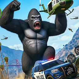 Gorilla Seil Held Kriminalstadt