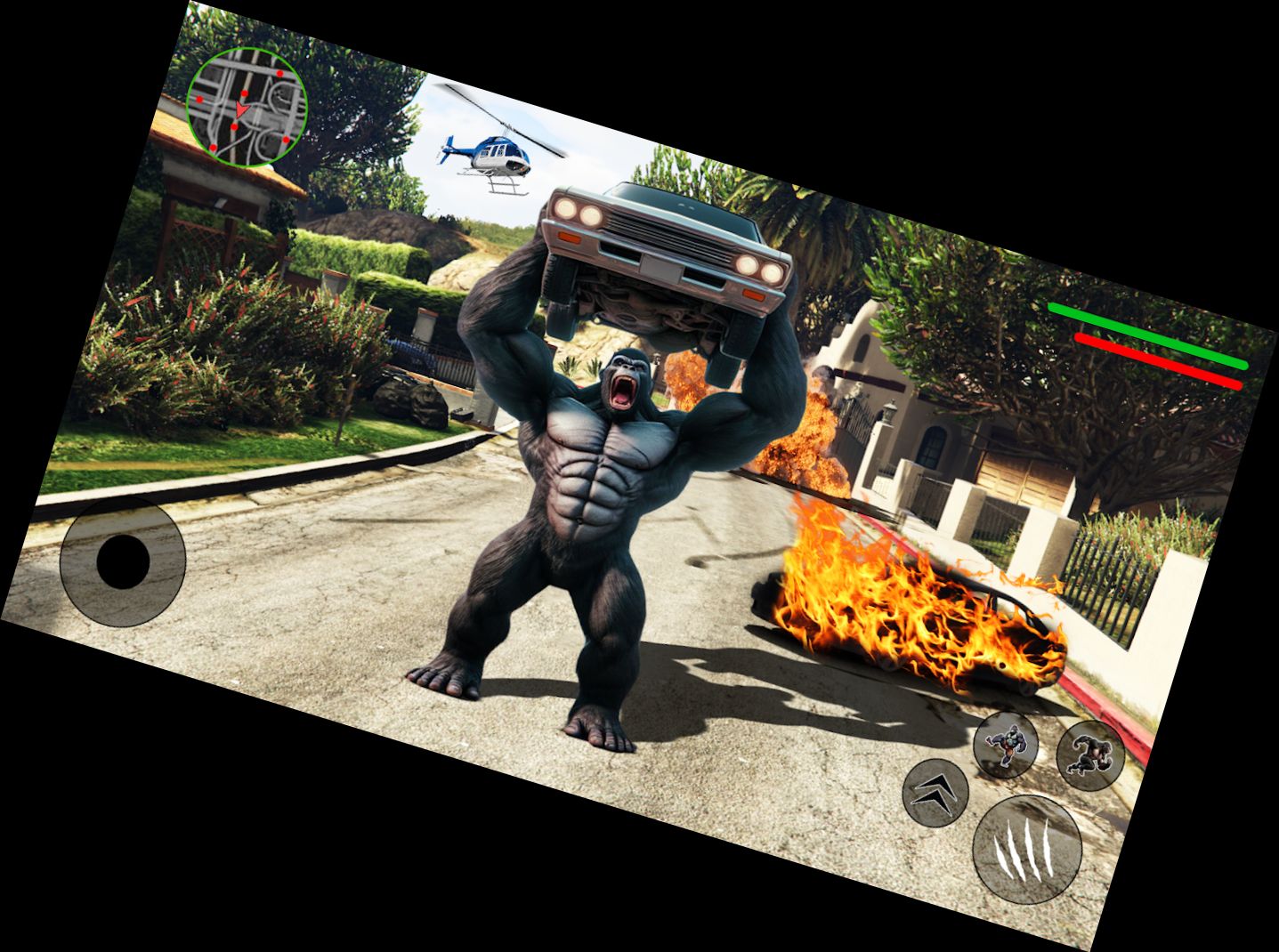 Gorilla Seil Held Kriminalstadt