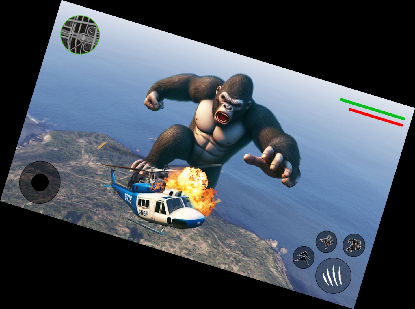 Gorilla Seil Held Kriminalstadt