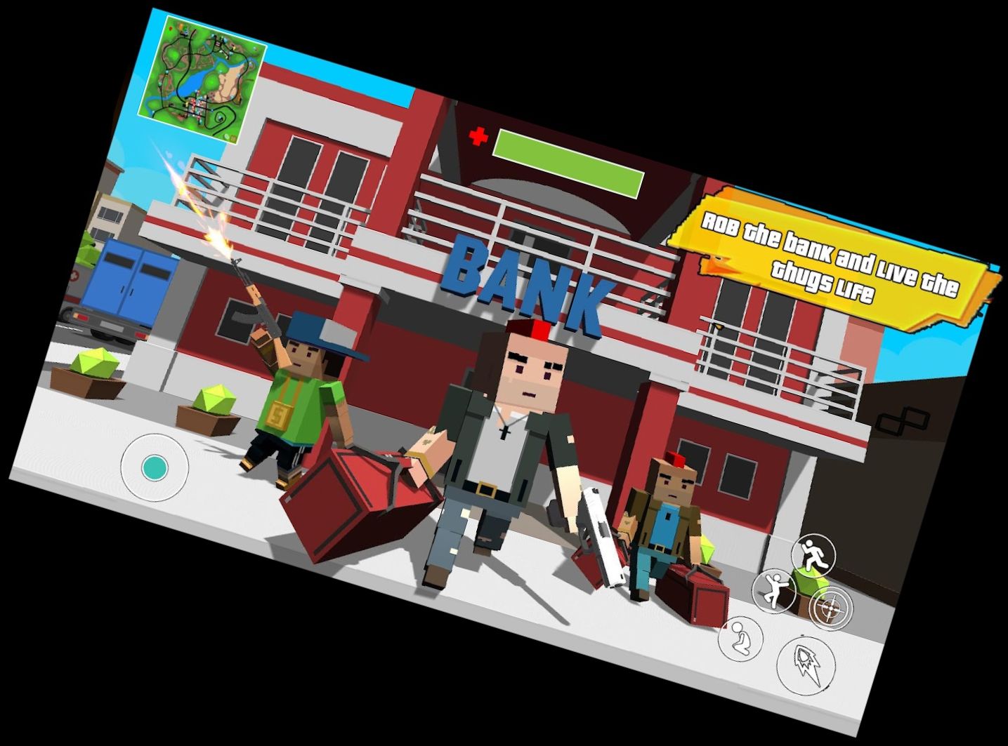 Blocky Typ Gangster Auto Stadt