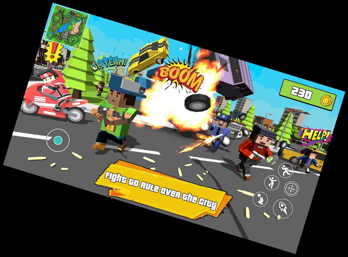 Blocky Typ Gangster Auto Stadt