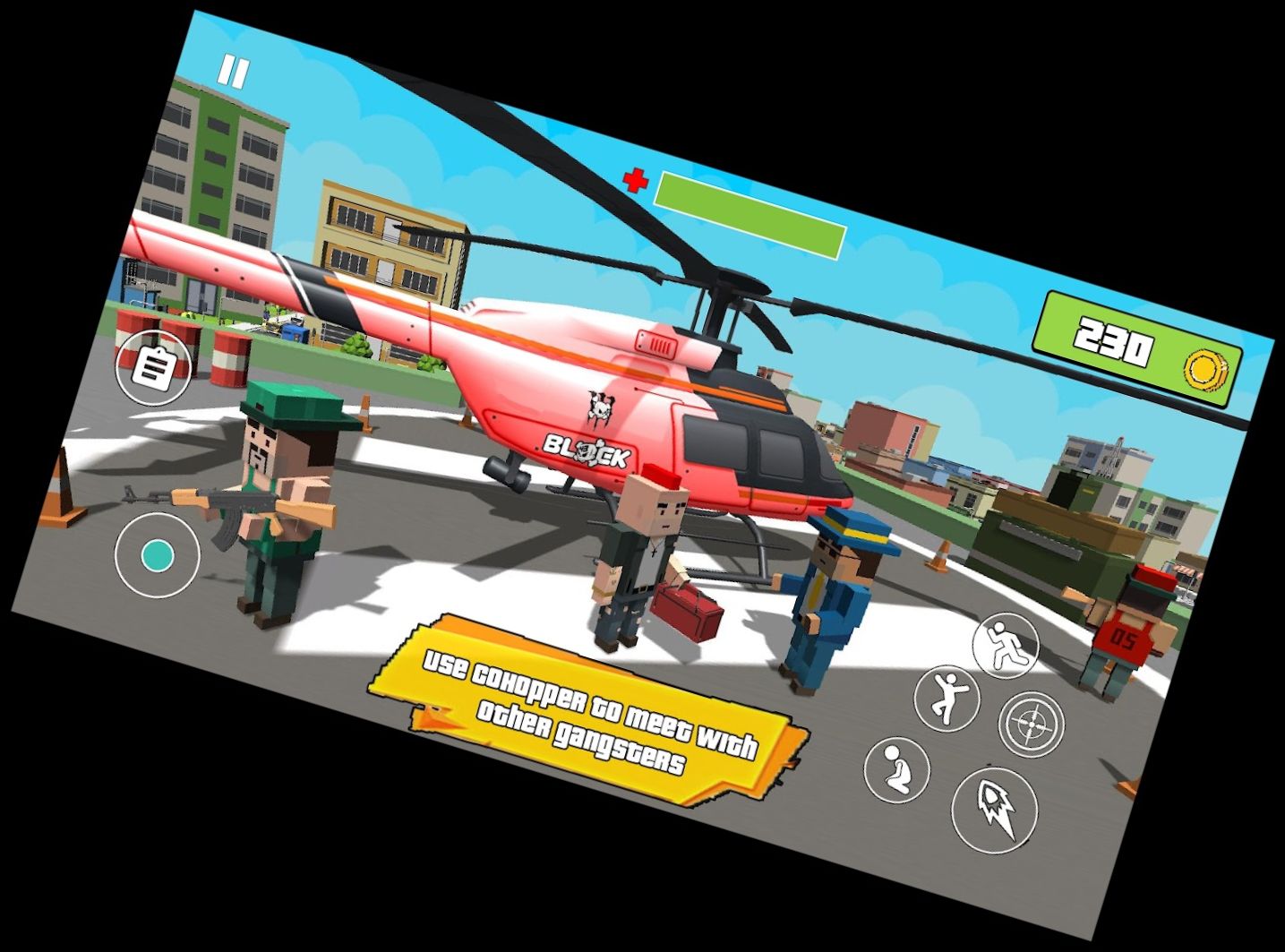 Blocky Typ Gangster Auto Stadt