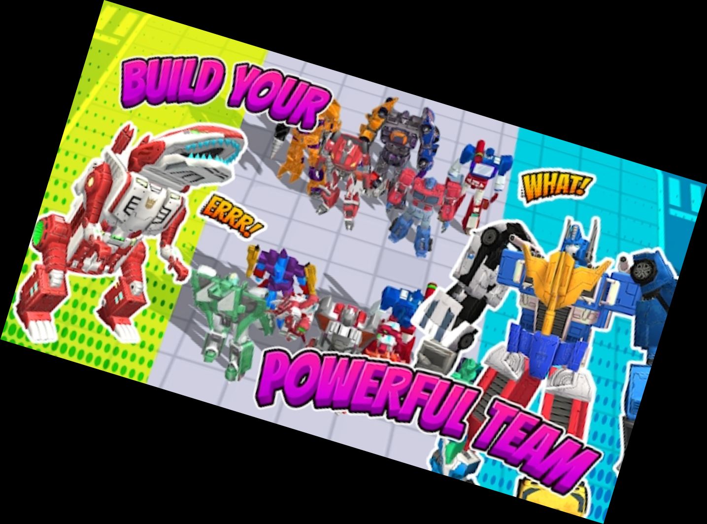 Superhelden-Robot-Monster-Schlacht