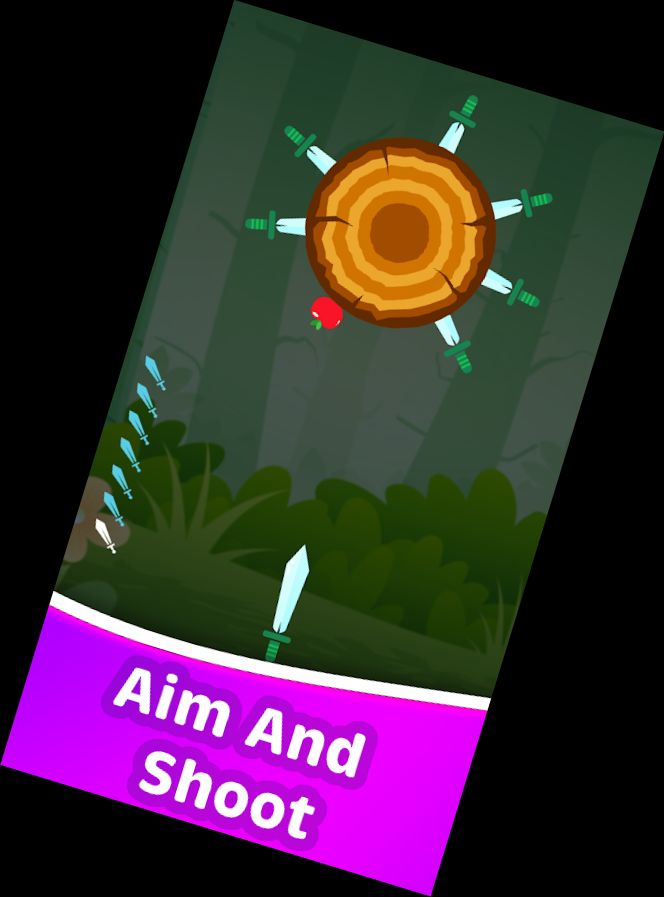 Messer Apfel Treffer | Treffe sie