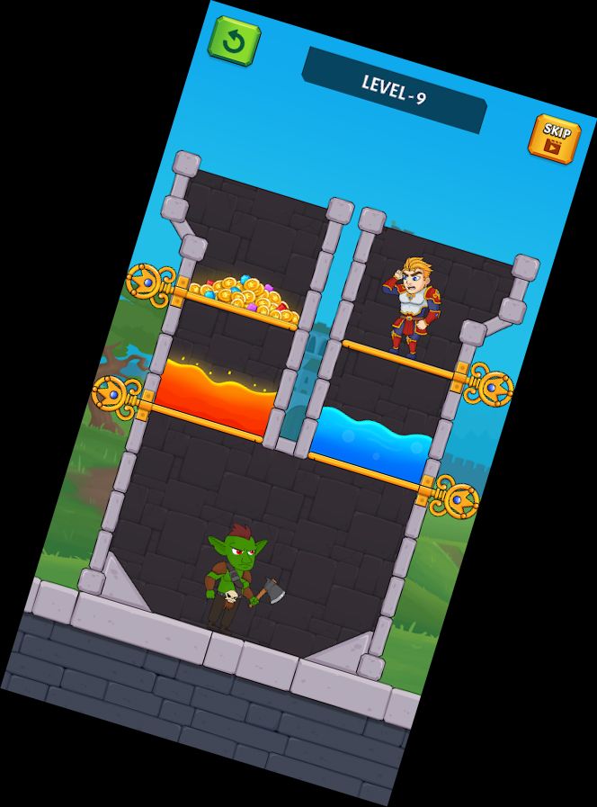 Rettungs-Herausforderung-Held Zie