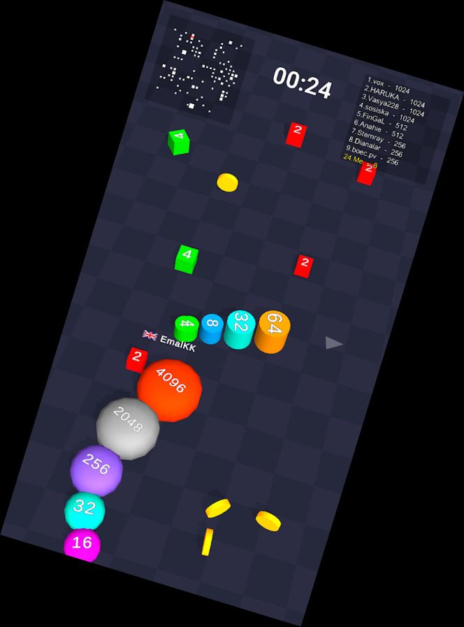 Würfel Arena 2048: Zahlen Zusammenlegen