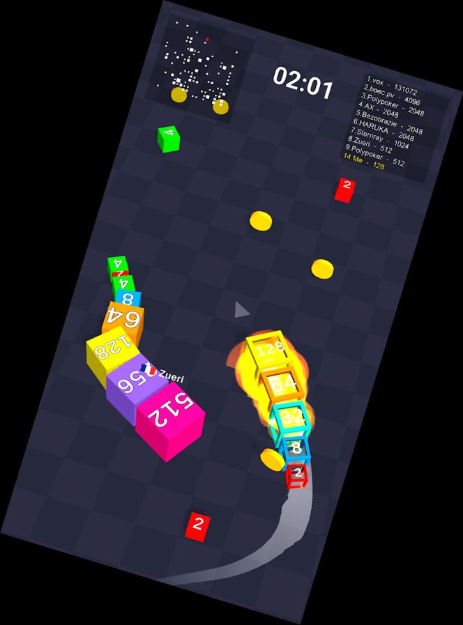 Würfel Arena 2048: Zahlen Zusammenlegen