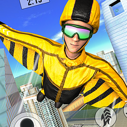 Fliegen im Wingsuit Base Jumping