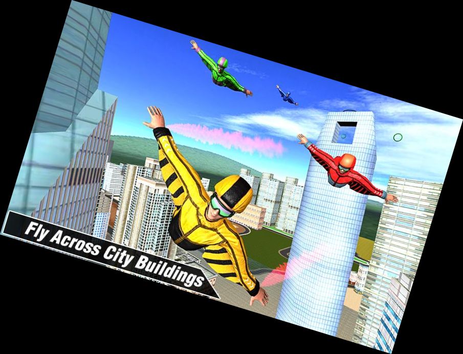 Fliegen im Wingsuit Base Jumping