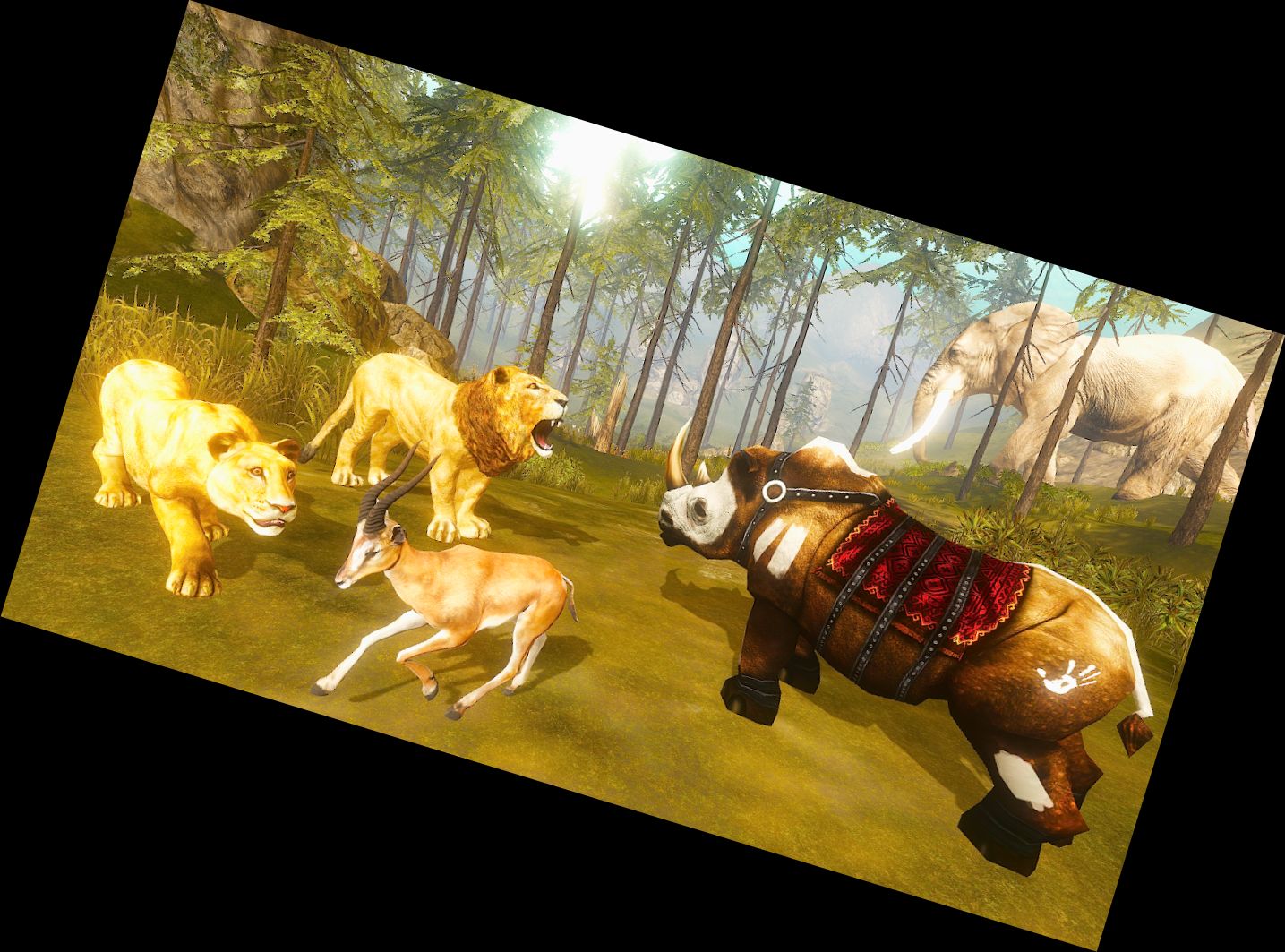 Wütender Nashorn-Simulator