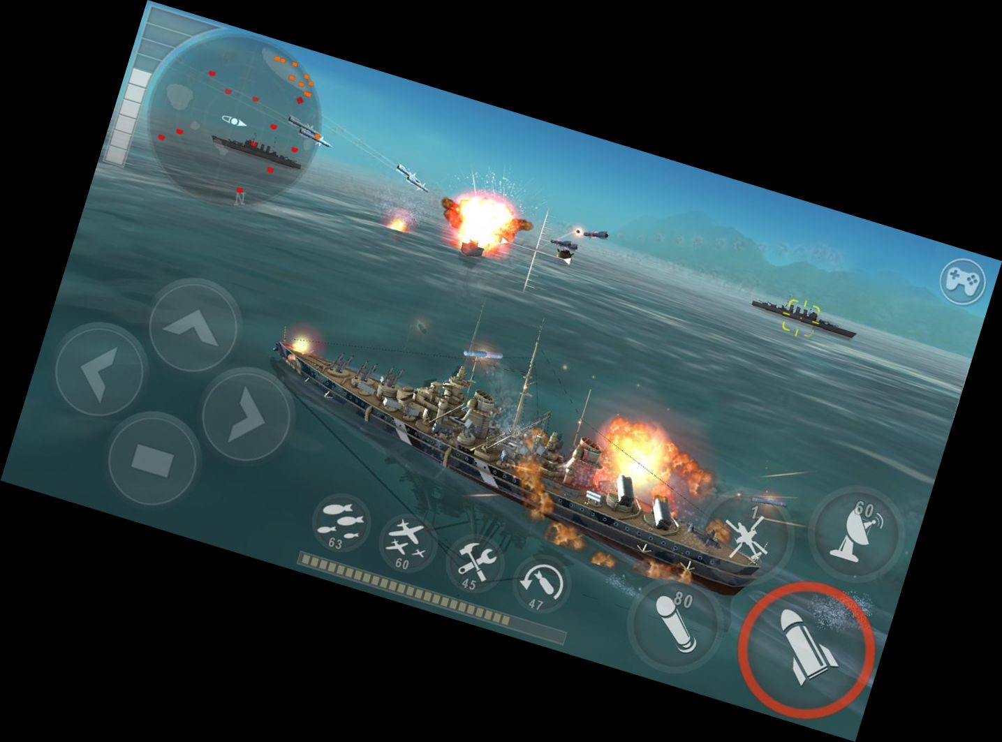 Naval Combat: 3D World War II Battleship