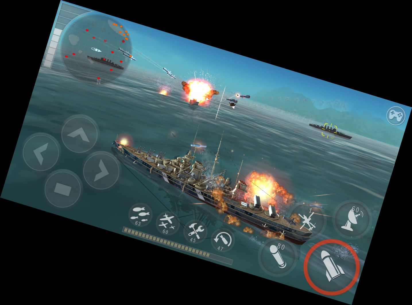 Naval Combat: 3D World War II Battleship