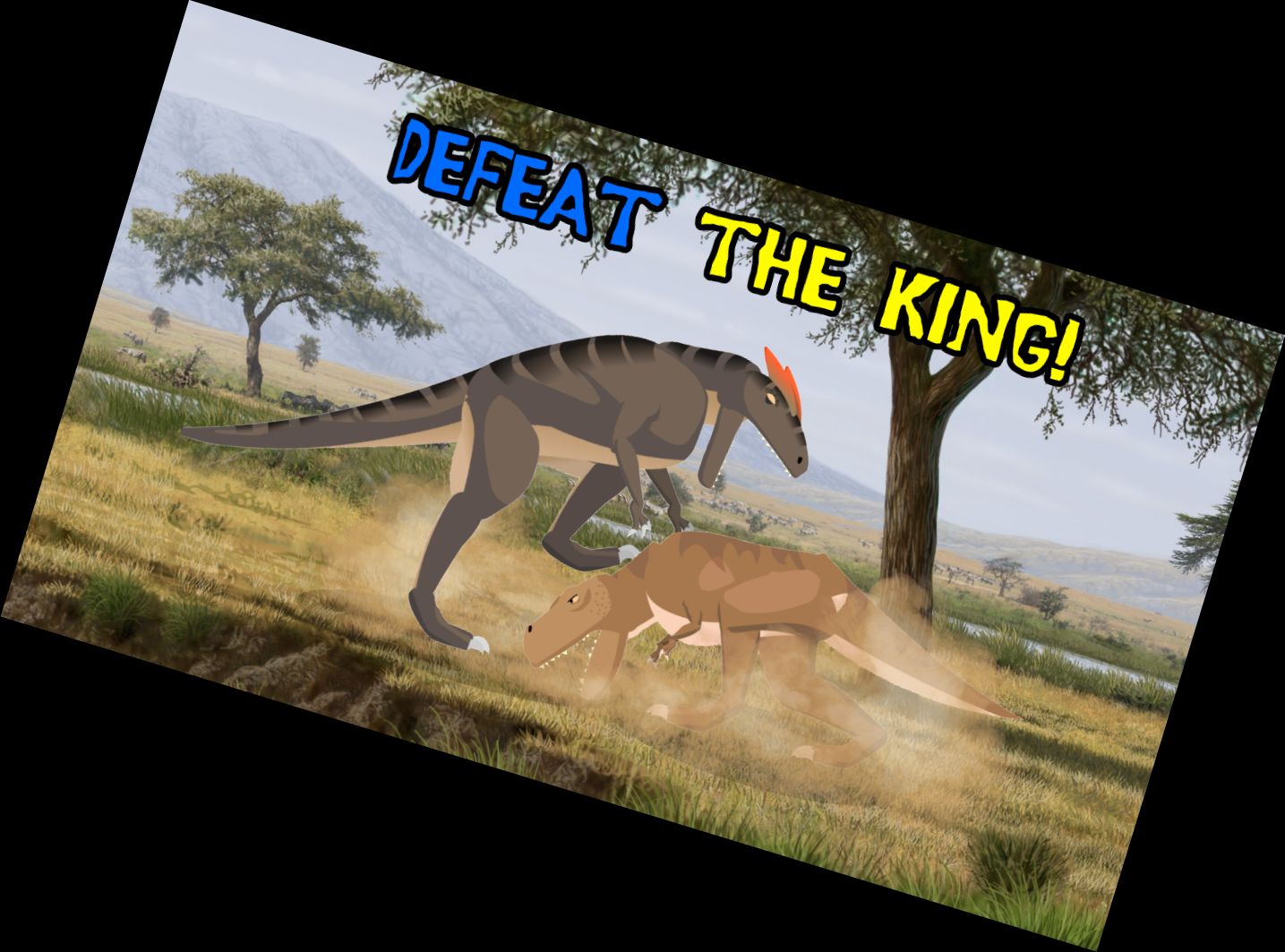 T-Rex kämpft gegen Allos