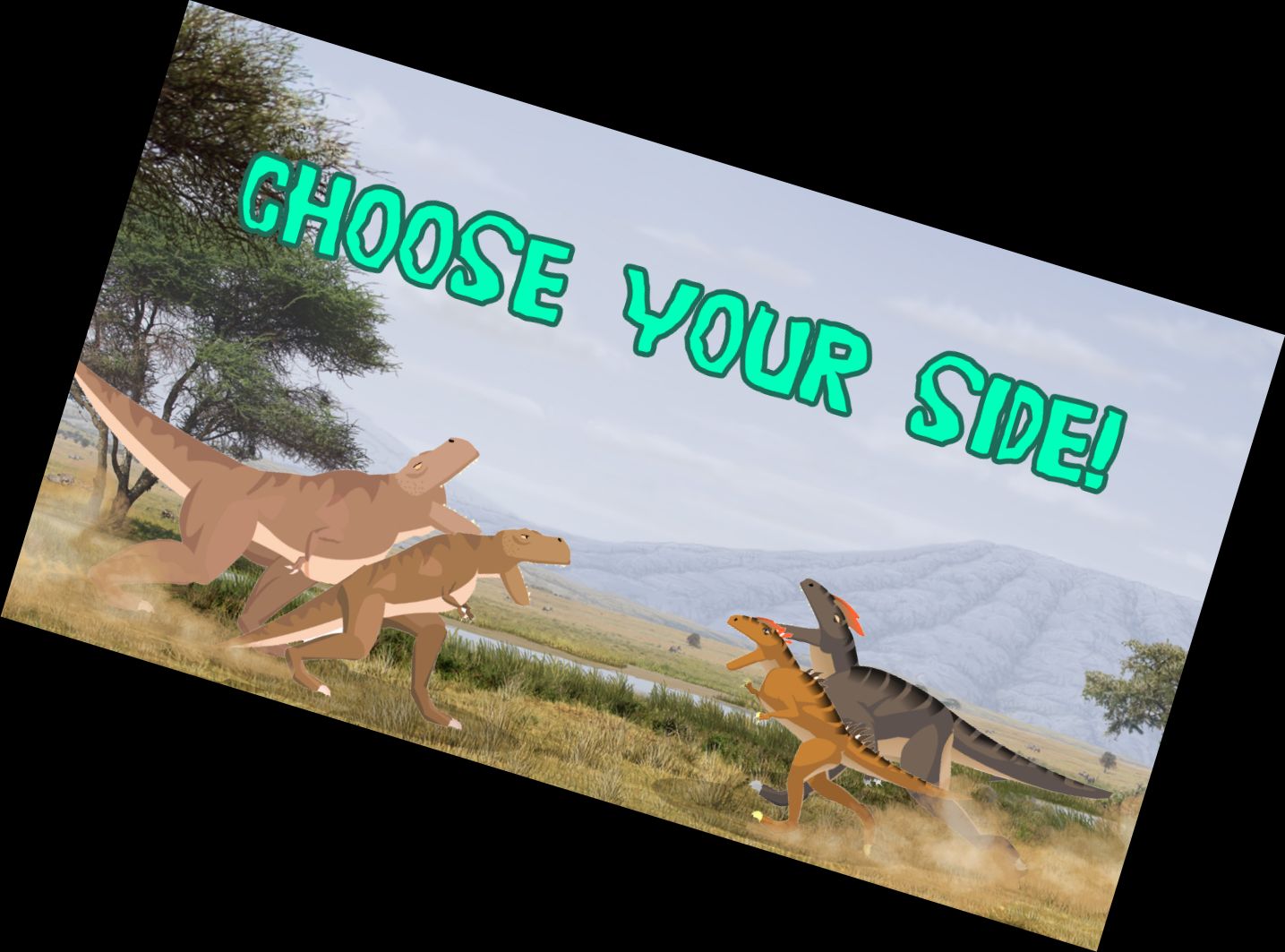 T-Rex kämpft gegen Allos