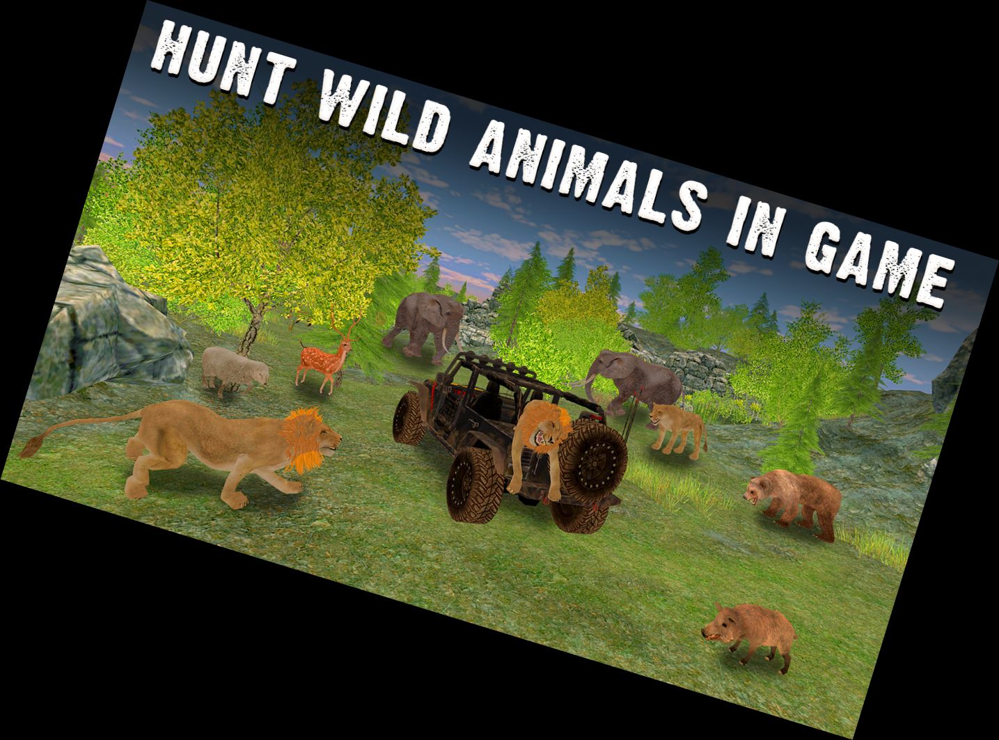 Jagd auf Wilde Tiere Spiel 3D