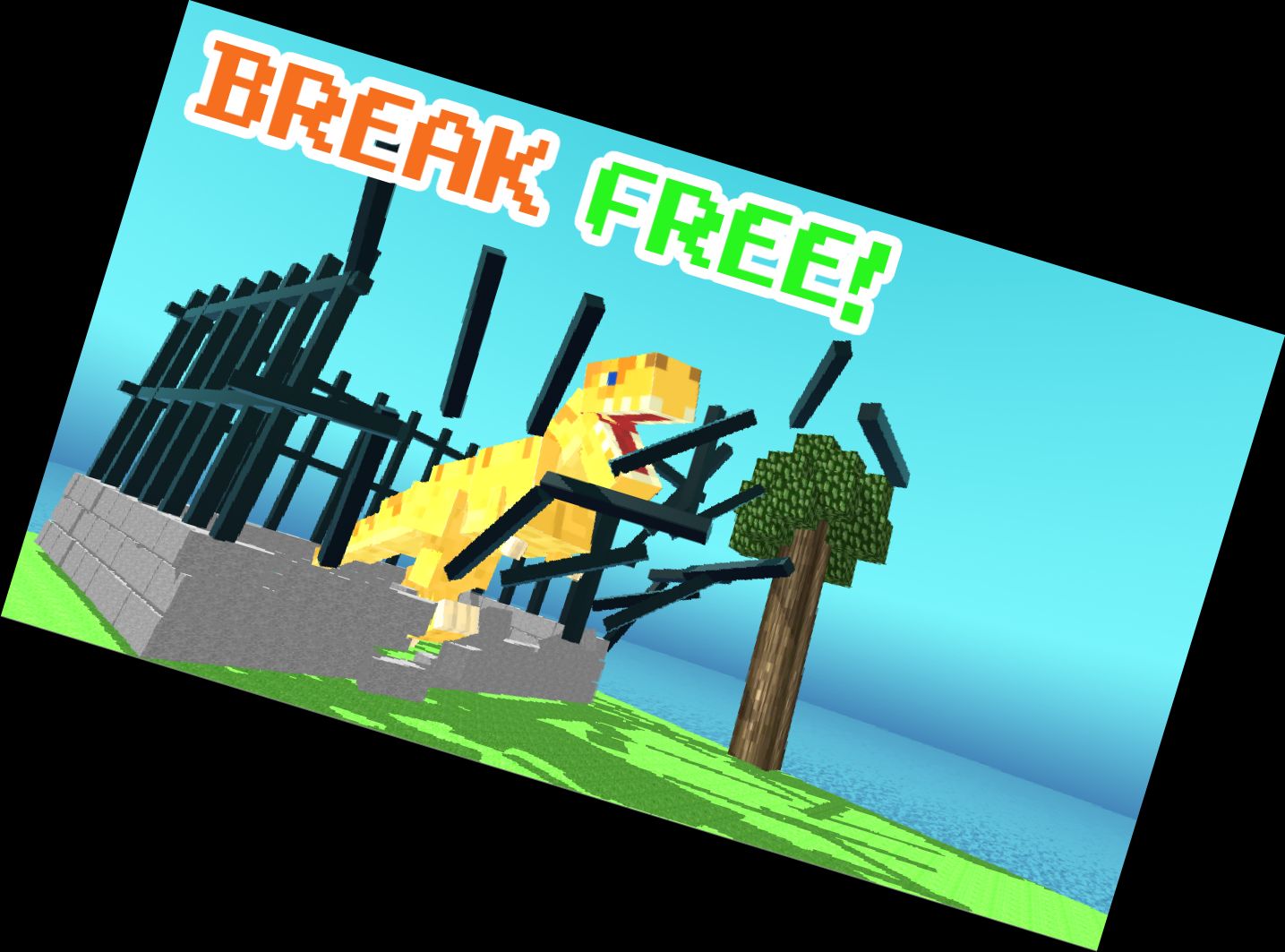 Blocky Dino Park T-Rex Amoklauf