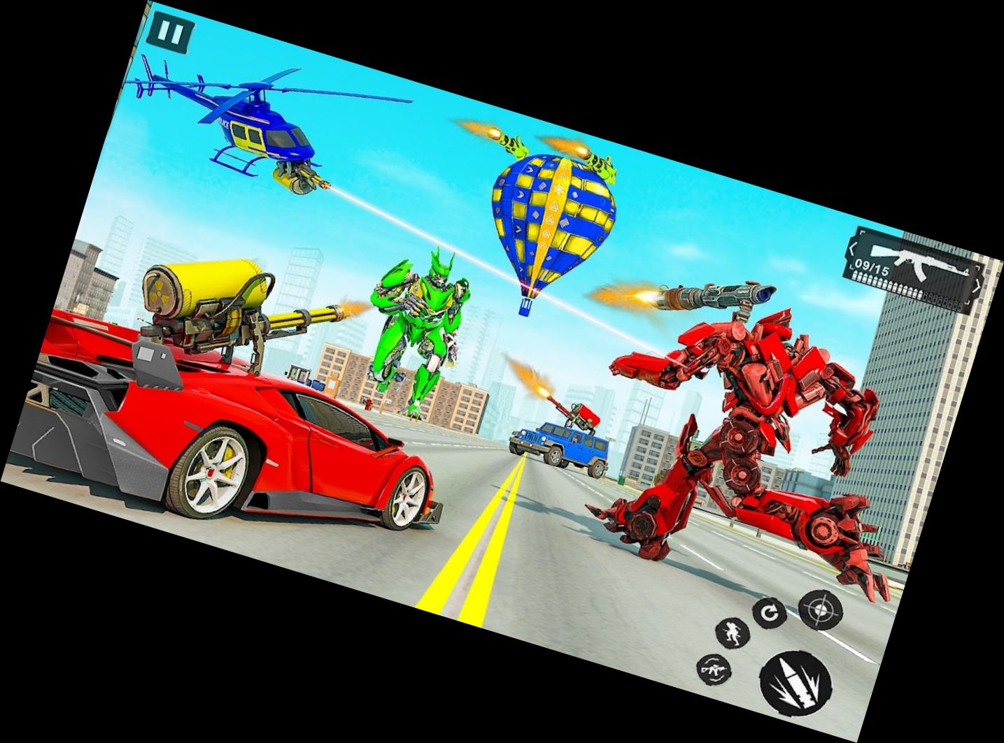 Transforming Robot Car Battle Game