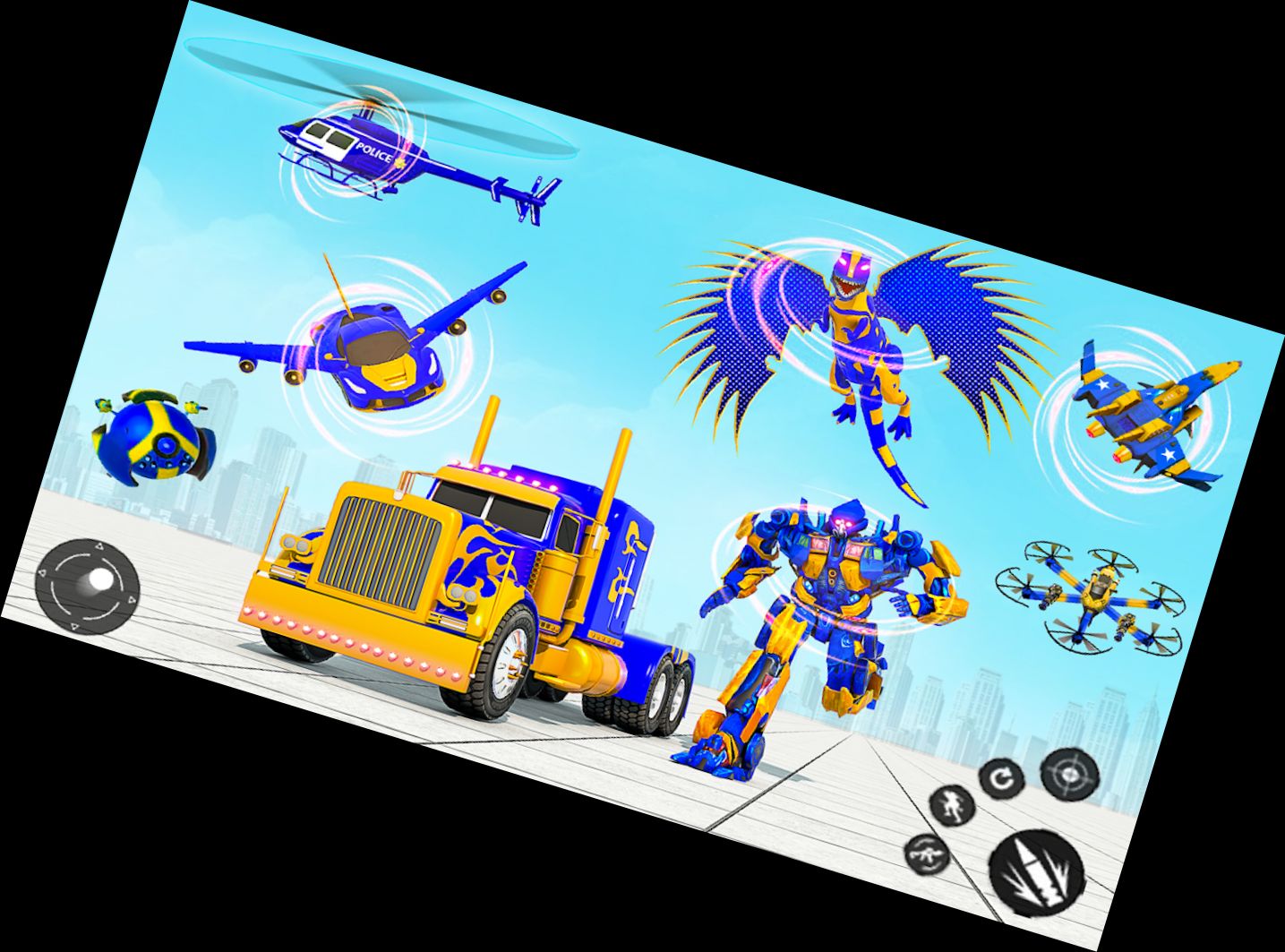 Transforming Robot Car Battle Game