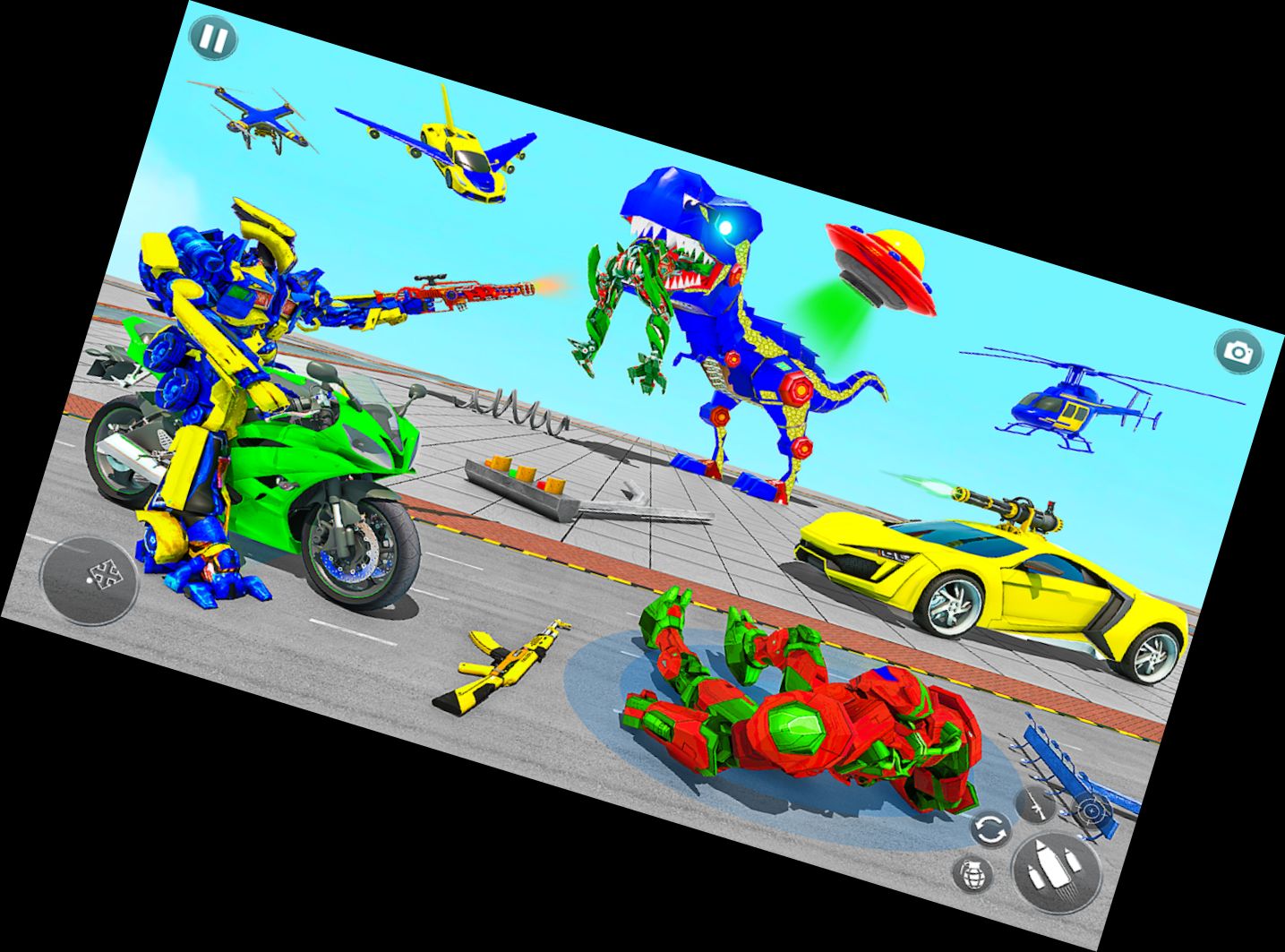 Transforming Robot Car Battle Game