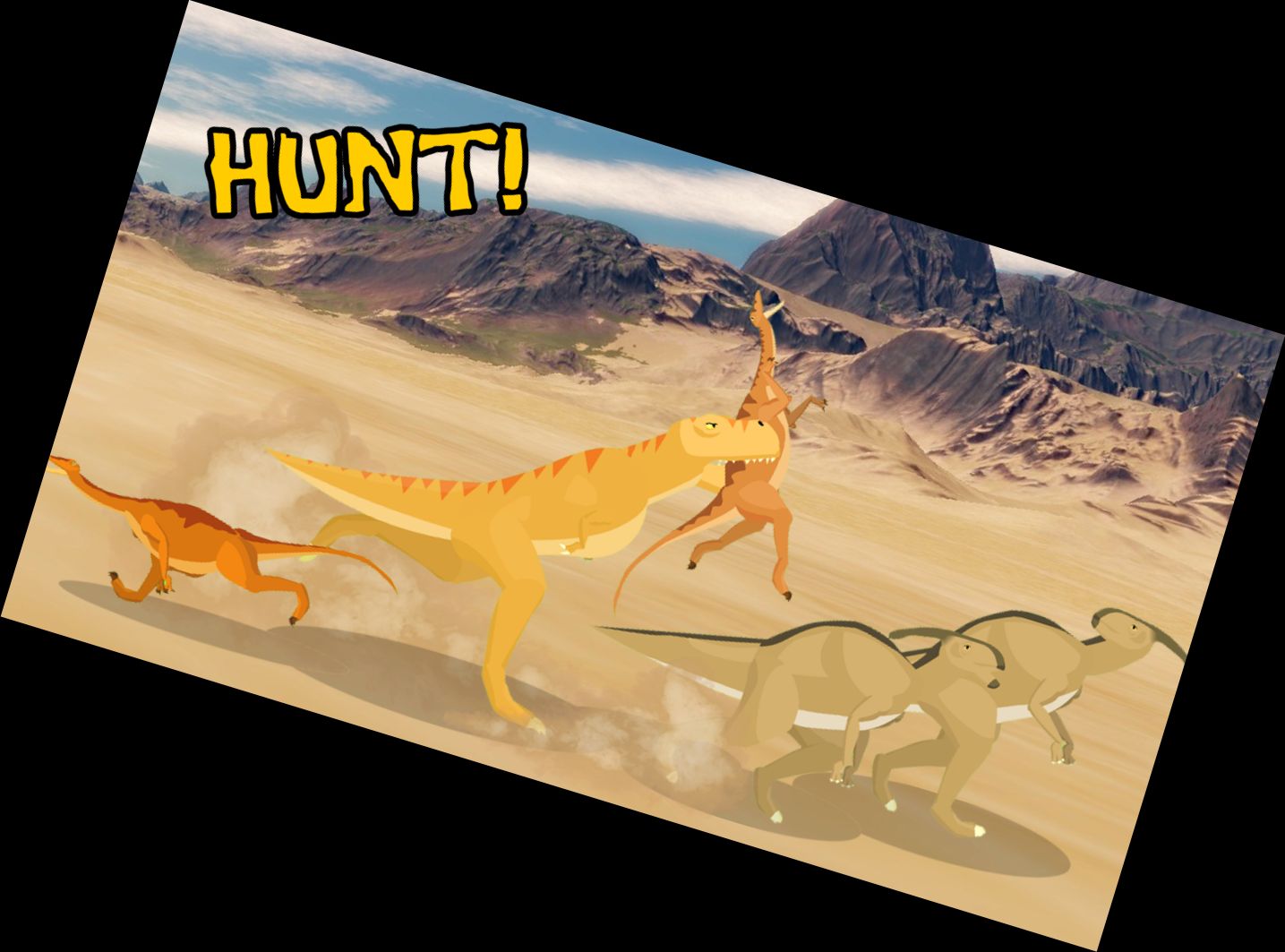 T-Rex bekämpft Raptors