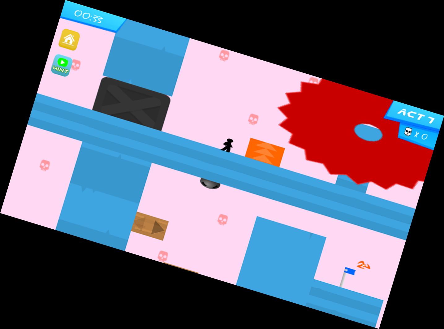 Stickman-Parkour: Stachel