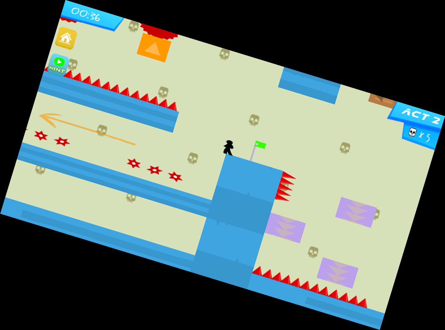 Stickman-Parkour: Stachel