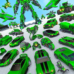 Robot Shark 3D Car Game