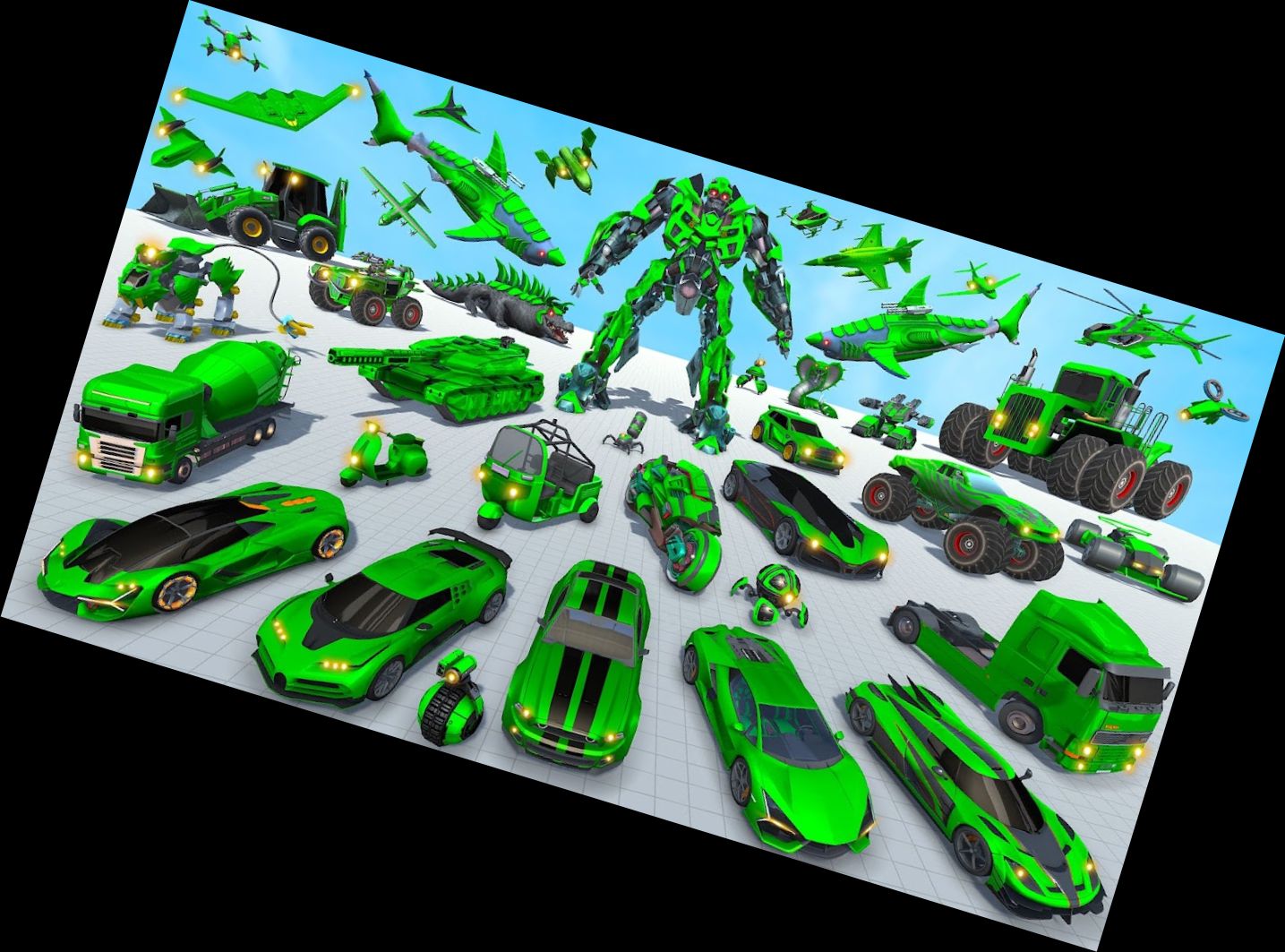 Robot Shark 3D Car Game