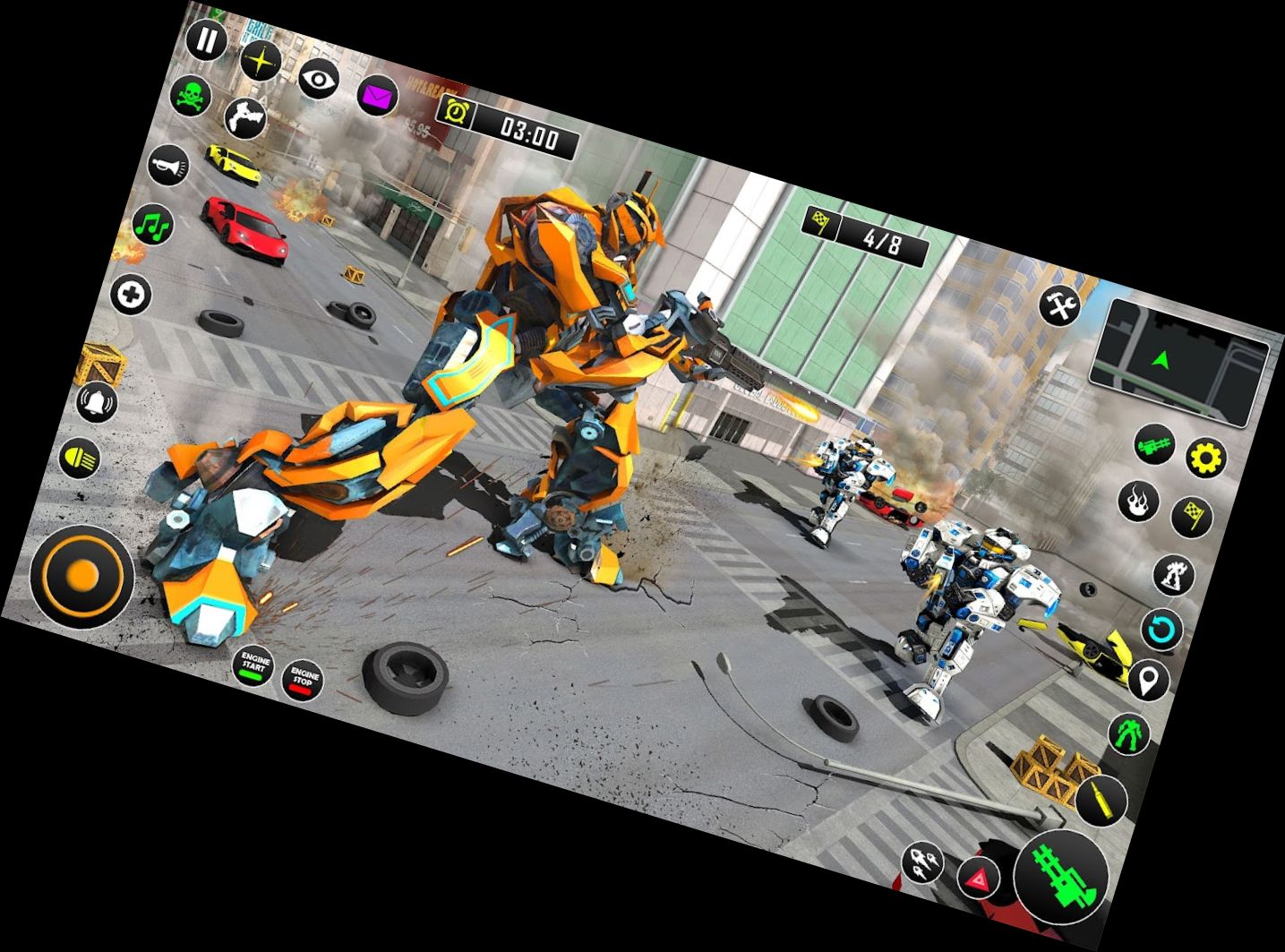 Hai-Roboter-Auto-Spiel