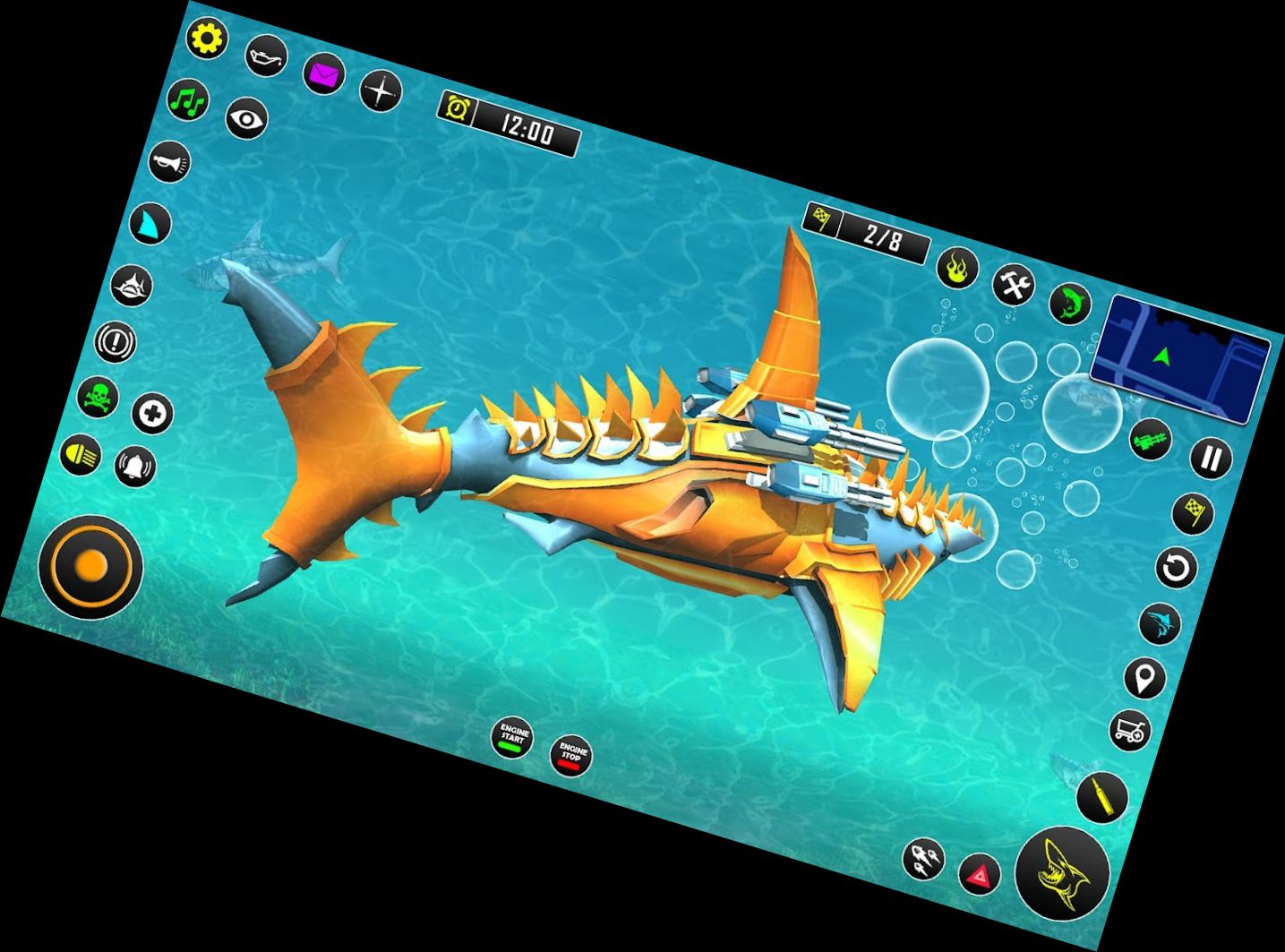 Robot Shark 3D Car Game