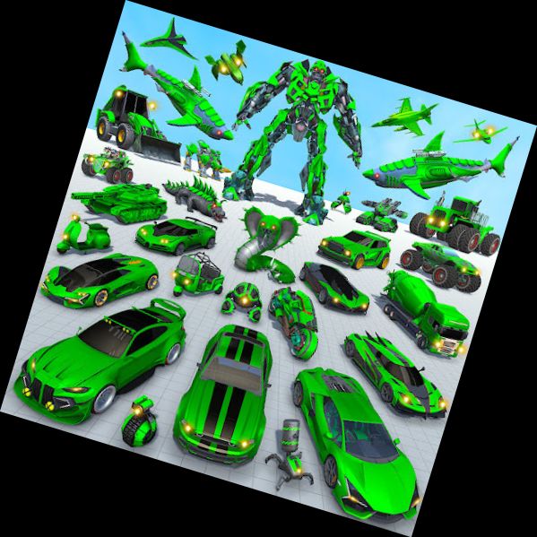 Robot Shark 3D Car Game