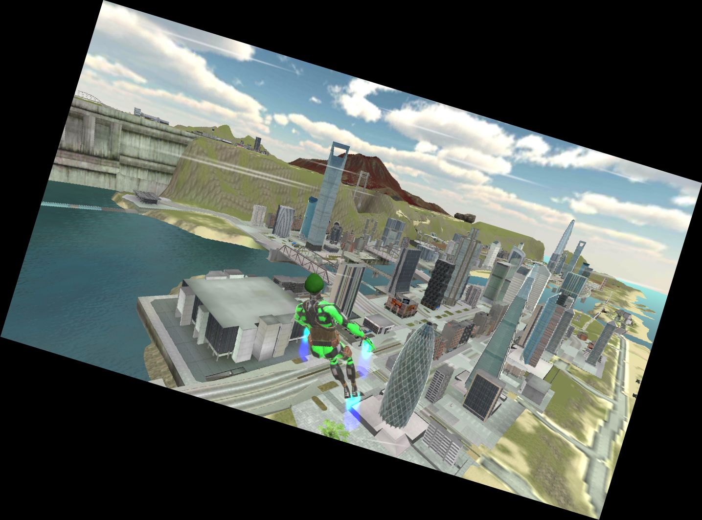 Grüner Seilheld: Vegas Stadt