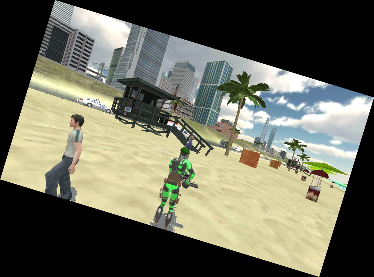 Grüner Seilheld: Vegas Stadt