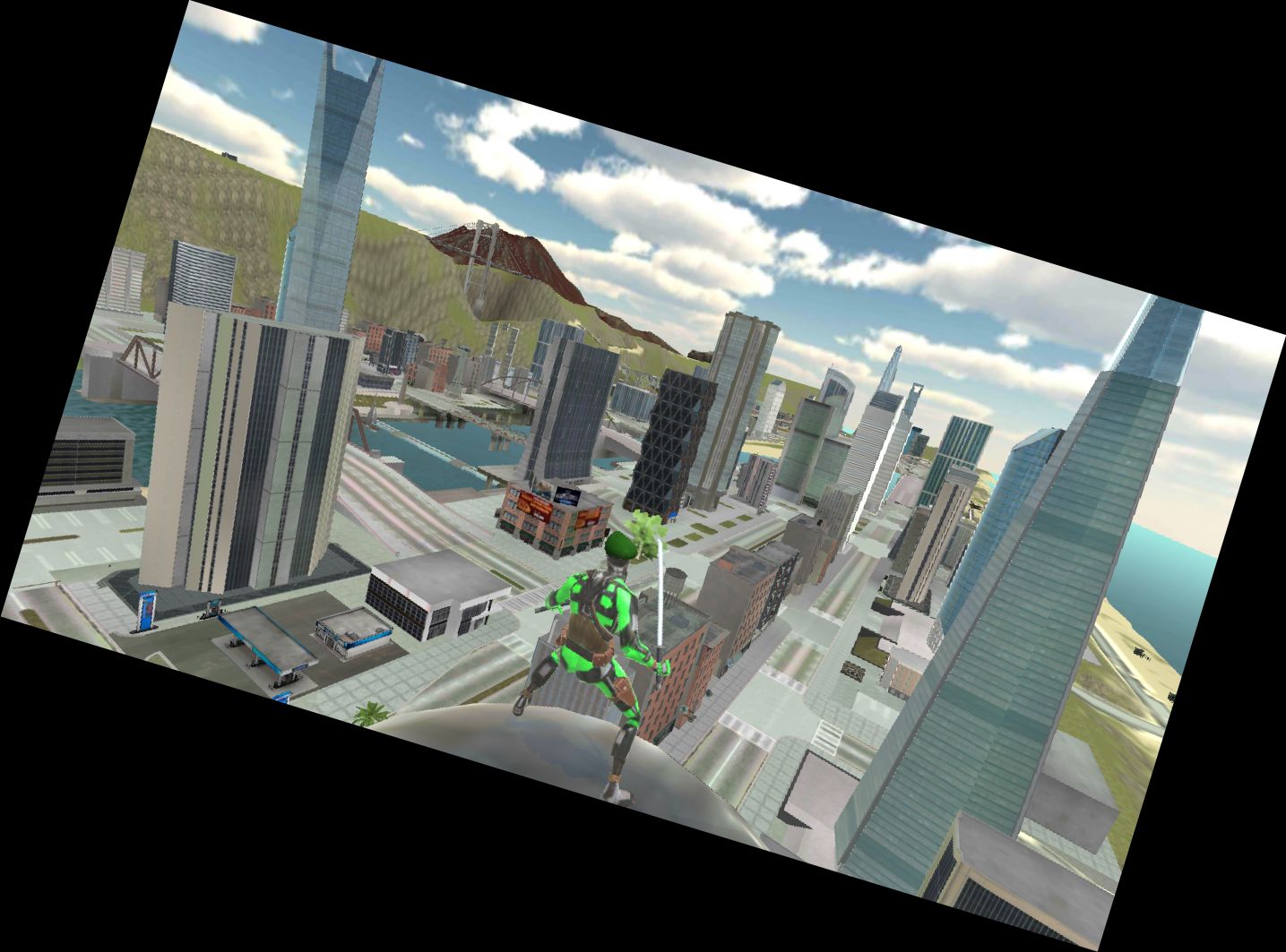 Grüner Seilheld: Vegas Stadt