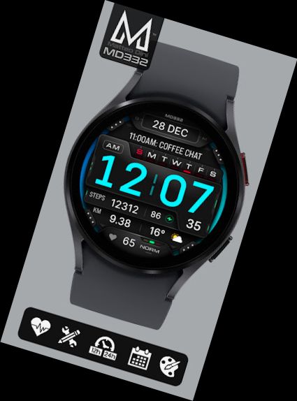 MD332 Digital watch face