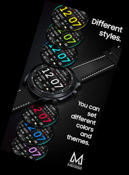 MD332 Digital watch face